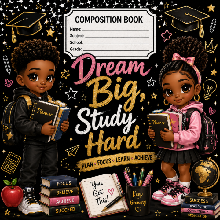Composition Notebook Cover Collection now available in the Free Creator Vault