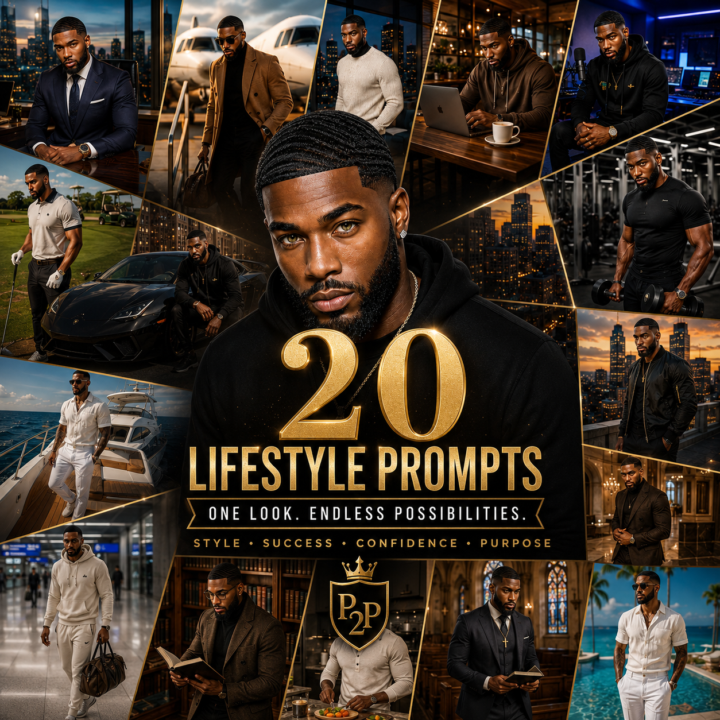 Luxury Lifestyle Prompts: African American Men now available in The Prompt Vault