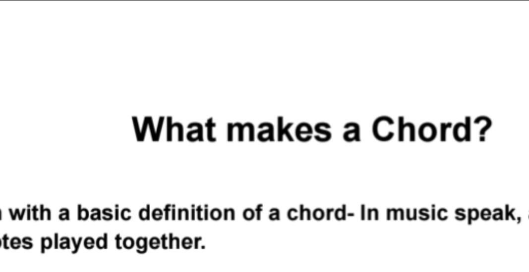 What makes a chord?
