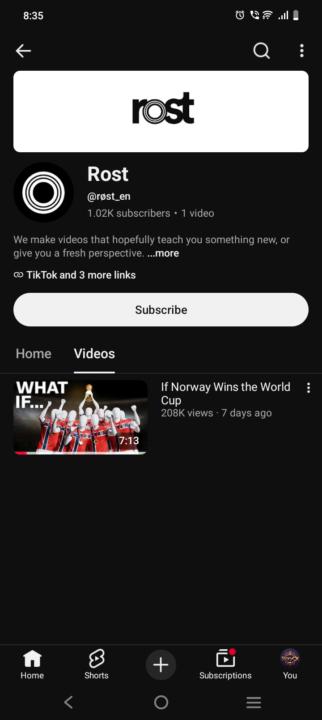 One video. 208K+ views. Over 1,000 subscribers.