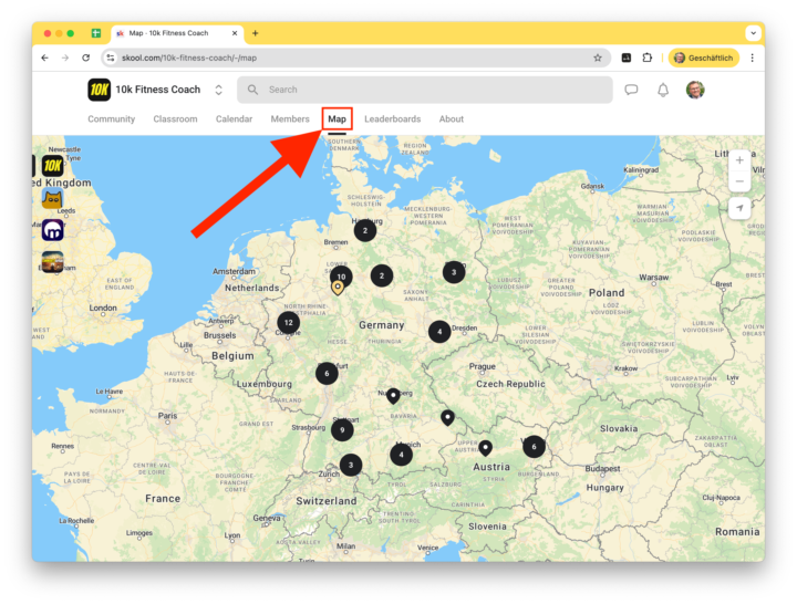Ich hab die Community-Map 🗺️ an gemacht…