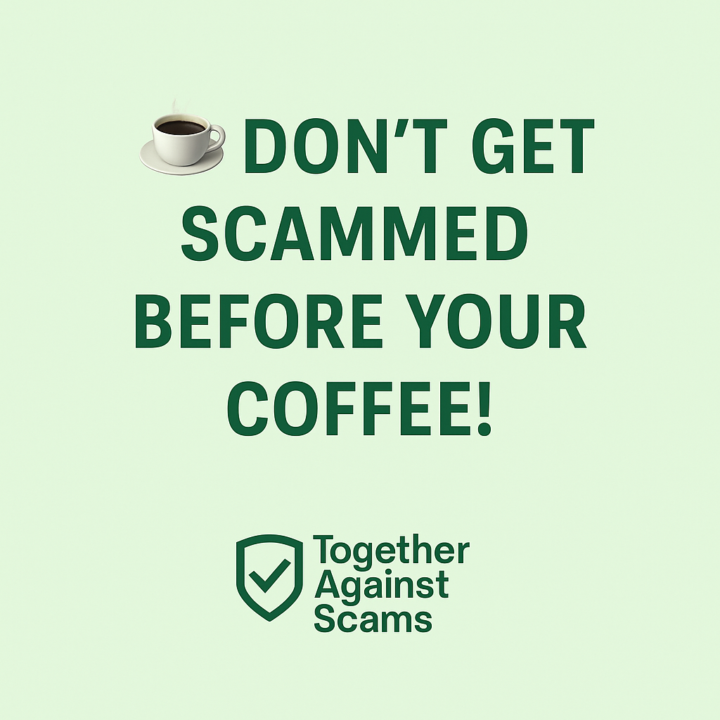 🕵️‍♀️ Scam-Free Monday: Caffeine, Common Sense, and Caution!