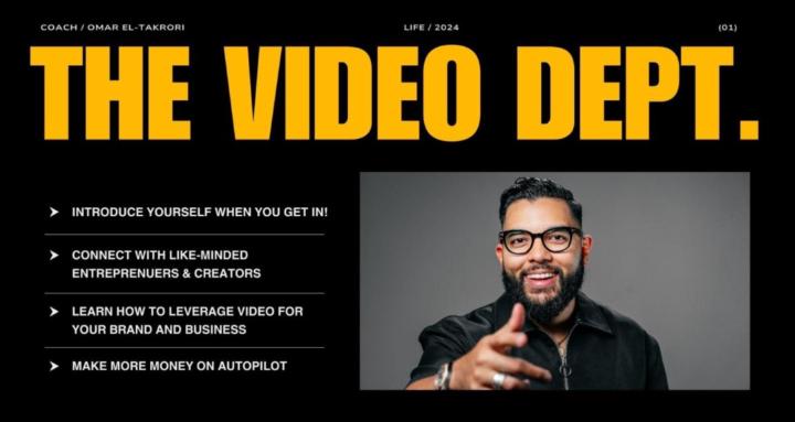 Welcome to The Video Dept. Community 🚀