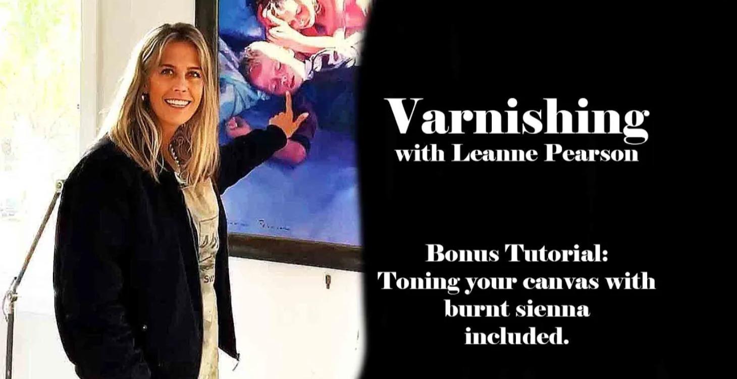 Varnishing & Canvas Toning with Burnt Sienna