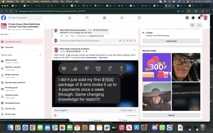 CASH ALERT 🚨  Inner circle student just sold her first EMS package at $1500 