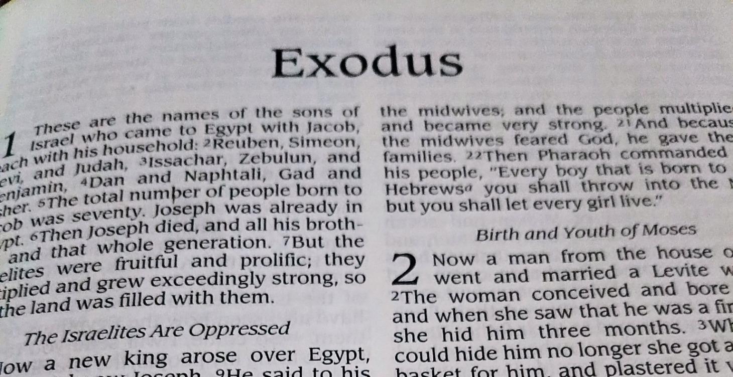 Reading of Exodus