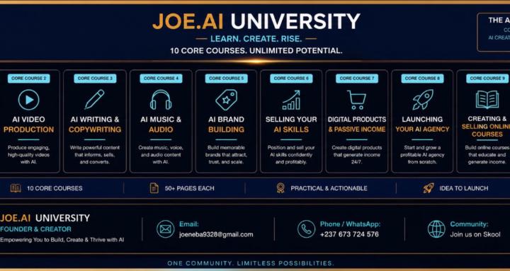 JOE.AI UNIVERSITY🎓10 COURSES