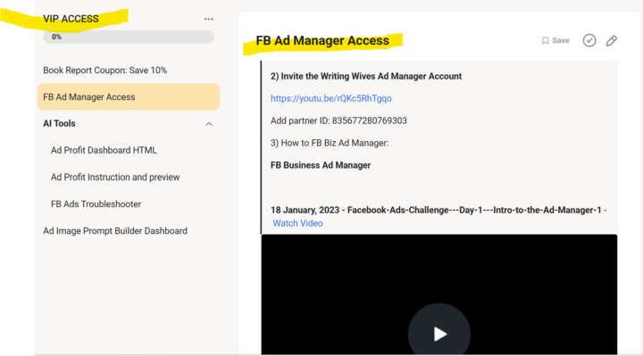 FB Ad Audits VIP access!