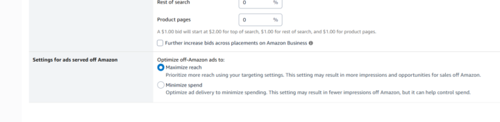 Amz Ads PSA re: new off-site setting 