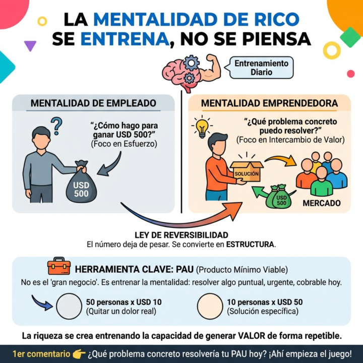 La mentalidad de rico no se piensa. Se entrena.
