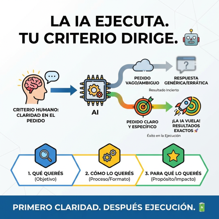 La IA no piensa por vos. Hace lo que le pedís. 🤖