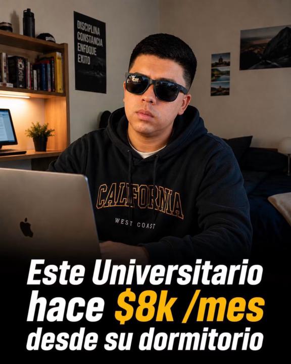 𝗨𝗻 𝗲𝘀𝘁𝘂𝗱𝗶𝗮𝗻𝘁𝗲 𝘂𝗻𝗶𝘃𝗲𝗿𝘀𝗶𝘁𝗮𝗿𝗶𝗼 𝗲𝘀𝘁á 𝗴𝗲𝗻𝗲𝗿𝗮𝗻𝗱𝗼 𝗺á𝘀 𝗱𝗲 $𝟴.𝟬𝟬𝟬 𝗮𝗹 𝗺𝗲𝘀 𝗰𝗼𝗻 𝘂𝗻𝗮 𝗵𝗲𝗿𝗿𝗮𝗺𝗶𝗲𝗻𝘁𝗮 𝗱𝗲 𝗜𝗔 𝗾𝘂𝗲 𝗰𝗼𝗻𝘀𝘁𝗿𝘂𝘆ó 𝗱𝗲𝘀𝗱𝗲 𝘀𝘂 𝗱𝗼𝗿𝗺𝗶𝘁𝗼𝗿𝗶𝗼.