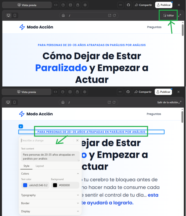 👻 Cómo editar en Manus...