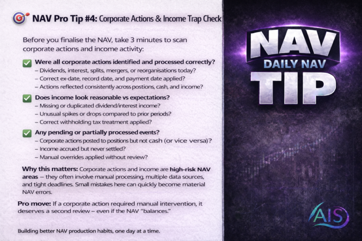 🎯 NAV Pro Tip #4: Corporate Actions & Income Trap Check