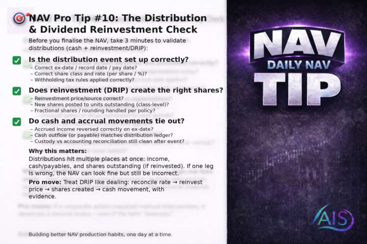 🎯 NAV Pro Tip #10: The Distribution & Dividend Reinvestment Check