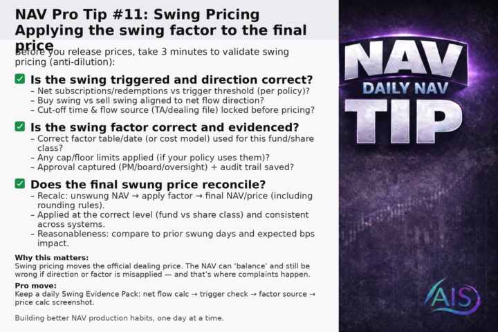 NAV Pro Tip #11: Swing Pricing — applying the swing factor to the final price ✅