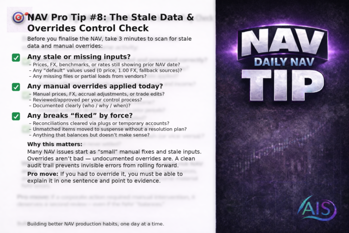 🎯 NAV Pro Tip #8: The Stale Data & Overrides Control Check