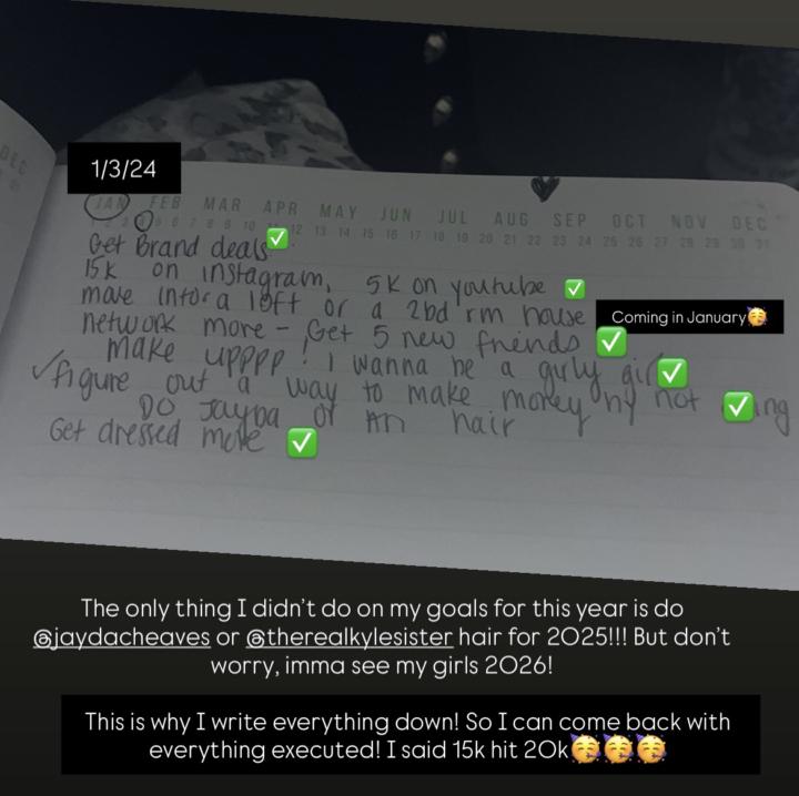 WRITE DOWN YOUR GOALS