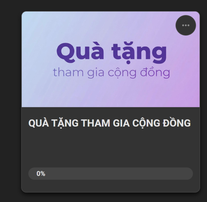 QUÀ TẶNG CỘNG ĐỒNG