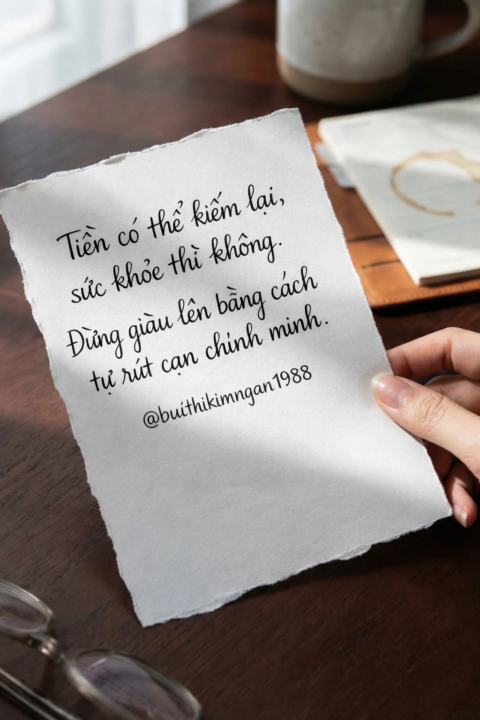 Tiền có thể kiếm lại, mình tin điều đó.