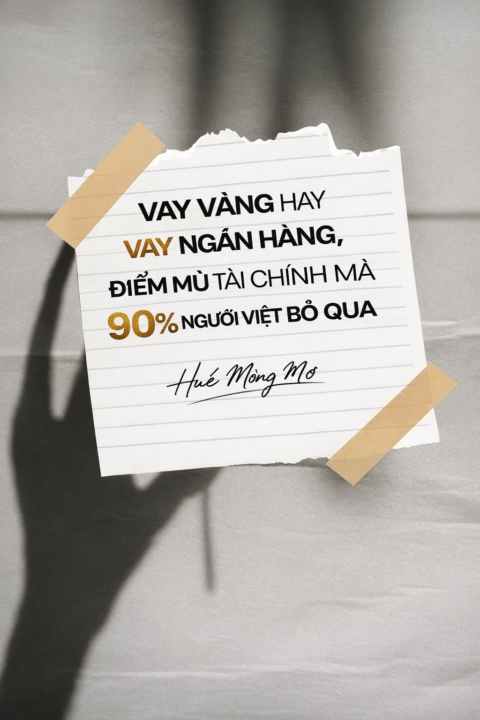 VAY VÀNG HAY VAY NGÂN HÀNG   ĐIỂM MÙ TÀI CHÍNH MÀ 90% NGƯỜI VIỆT BỎ QUA