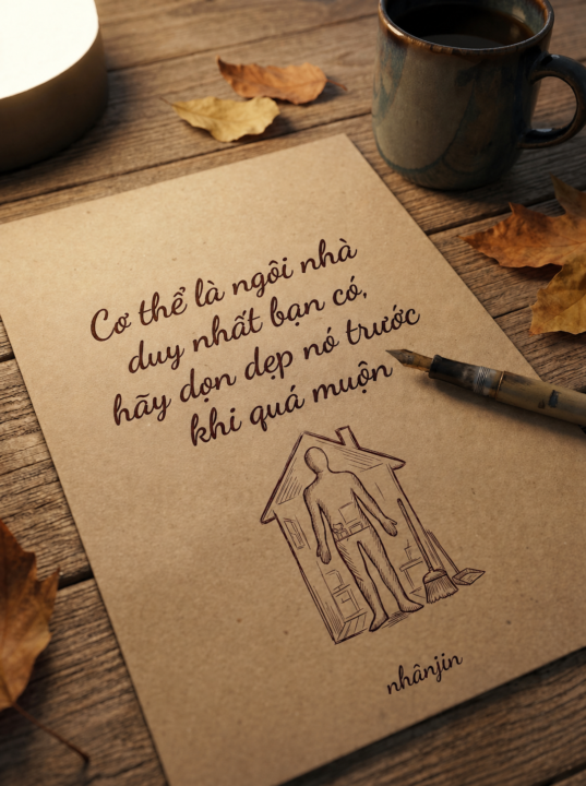 Cơ thể là ngôi nhà bạn mang theo mọi nơi.