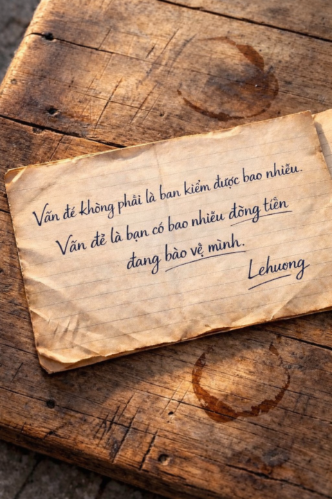 Vấn đề không phải là bạn kiếm được bao nhiêu. Vấn đề là bạn có bao nhiêu dòng tiền đang bảo vệ mình.