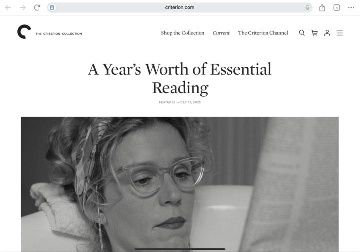 New reads from Criterion Channel!