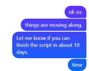 I get it. An amazing script may take years but...