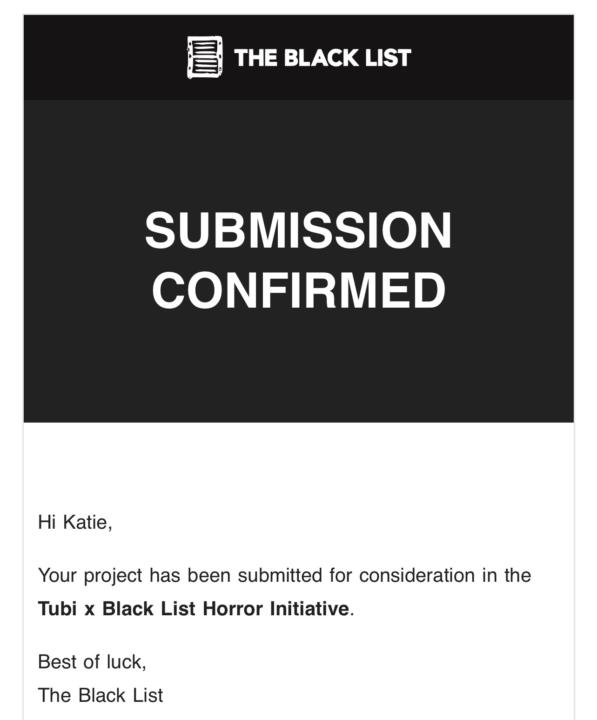I wrote my first horror screenplay! 