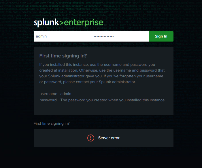 Splunk Web GUI