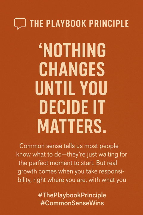 💬 The Playbook Principle