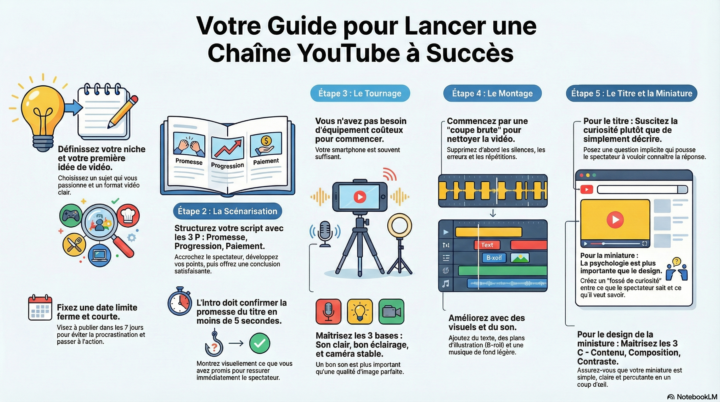 Infographie : Démarrer une chaîne Youtube