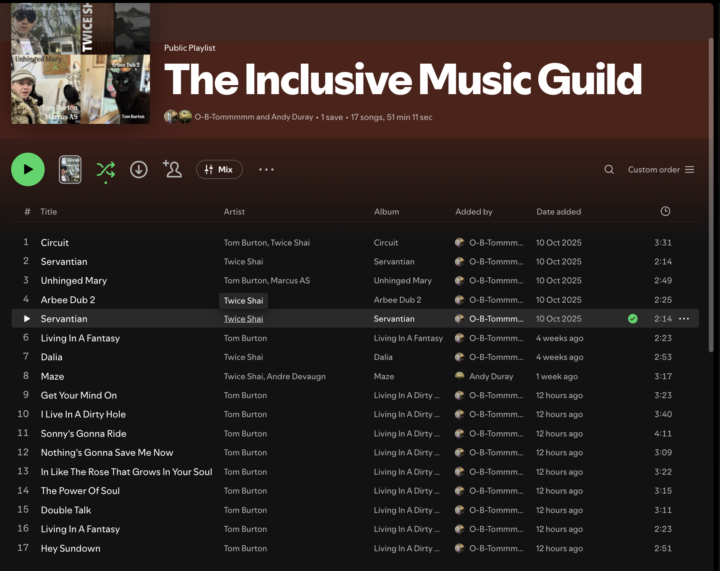 17 Tracks On Our Playlist Now