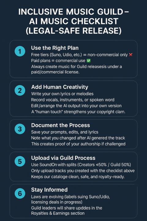 🎶 Easy Checklist: Using AI Music Generators