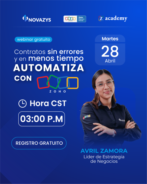 ⏰Recuerda participar - Webinar Contratos sin errores con Zoho
