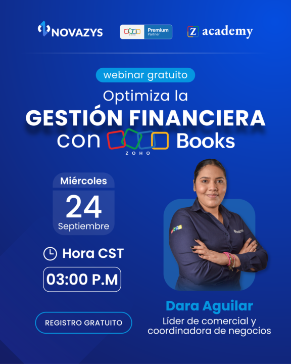 Actualización fecha del webinar "Gestión Financiera con Zoho Books"