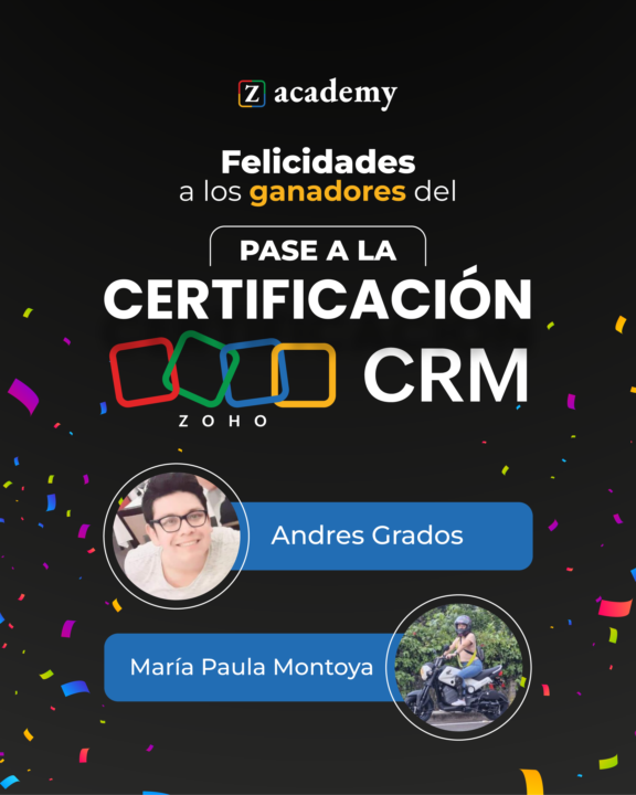 ⭐Ganadores del acceso gratuito a la Certificación en Zoho CRM 2025