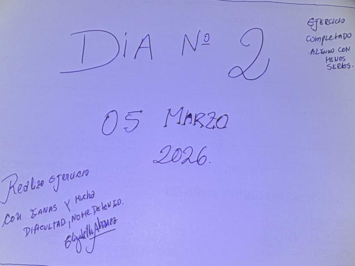 Día 2/28 Entrenamiento  