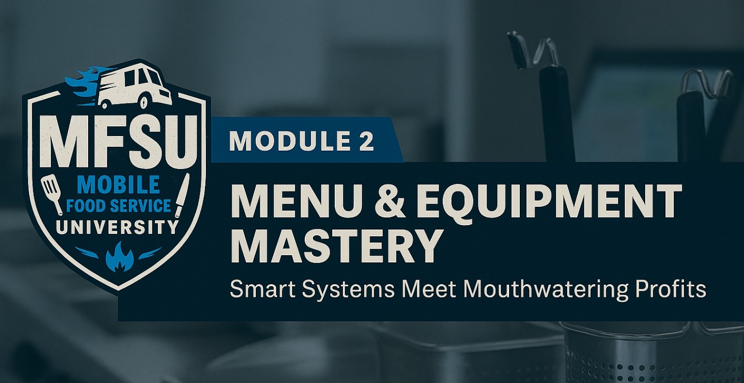 MODULE 2 — Menu & Equipment Mastery