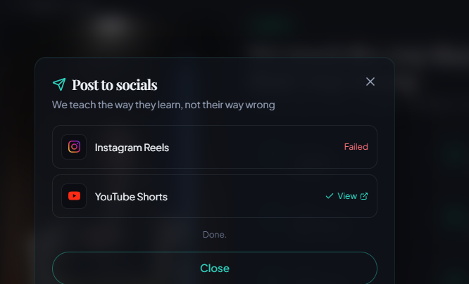 Posting to socials