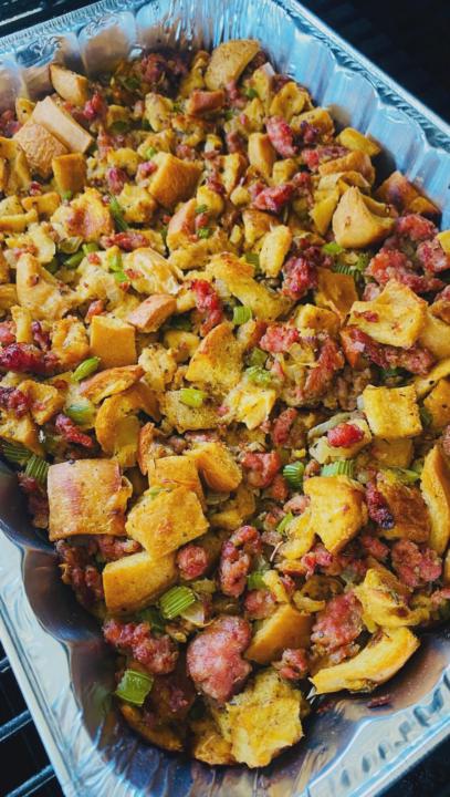  Blackstone and Pellet Grill Thanksgiving Stuffing