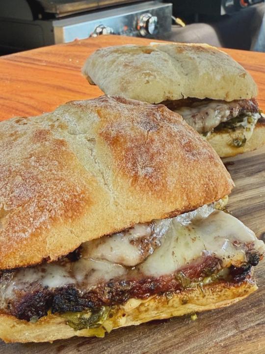 Blackstone Asiago Chimichurri Steak Sandwiches 