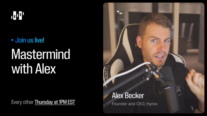 Every week I do a live stream where I sit down and teach business to HYROS clients.