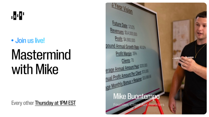 30 MIN WARNING: LIVE Training with Mike Buontempo : Advanced Scaling with Low Ticket