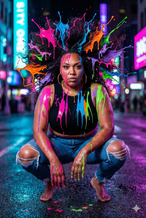 Vibrant Urban Surrealist style