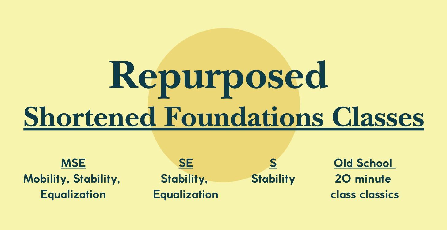 40, 30, 20 Min Classes