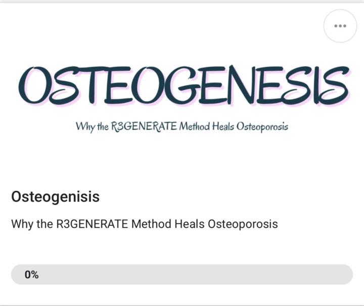 New Course Drop: OSTEOGENESIS 🦴