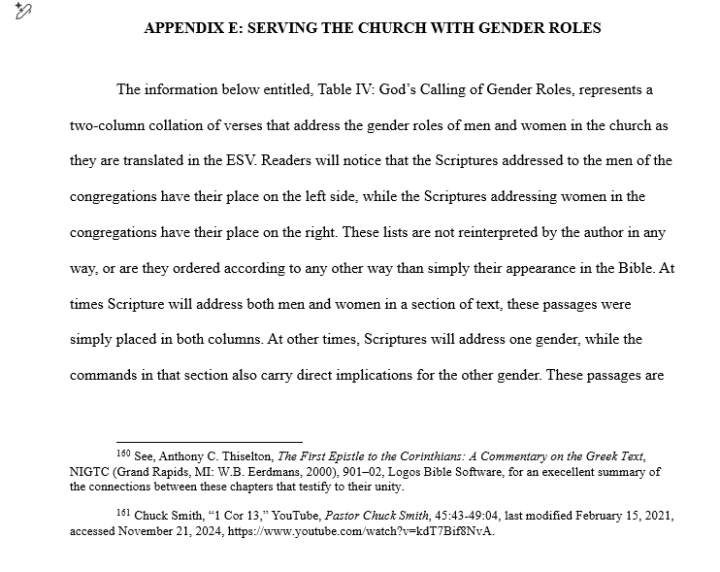 Ways to serve the Church: Gender Roles