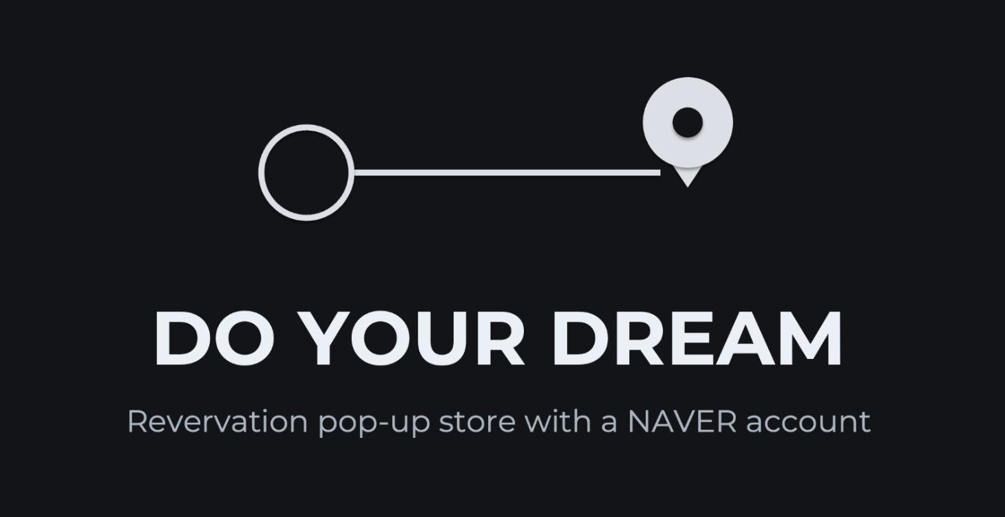 Revervation pop-up store with a NAVER account